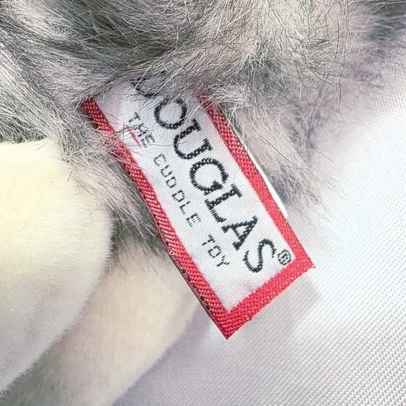 Douglas Cat Plush 1864 Purple Frosted Hue White Gray Tail Up 10 Inch 2016